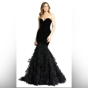 Mac Duggal 67420 NWT Ruffle Shirt Trumpet Silhouette Dress